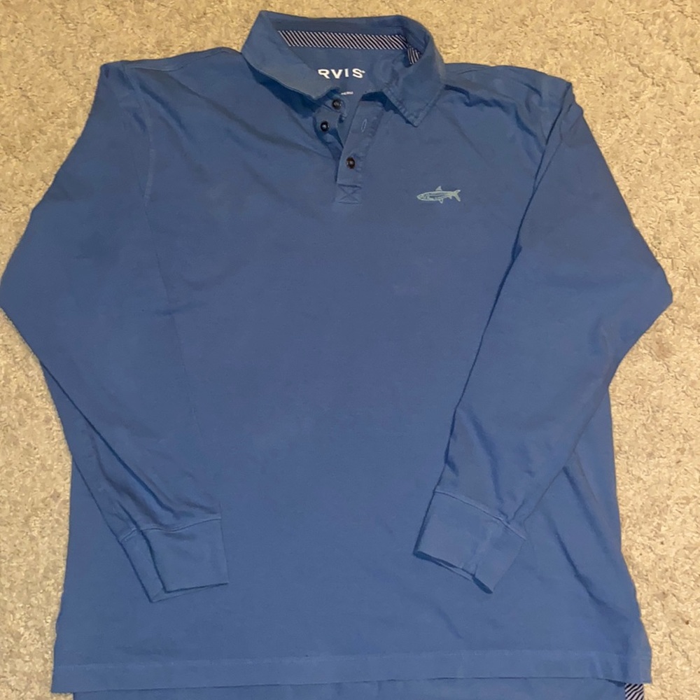 Orvis Long Sleeve Polo Shirt - Blue